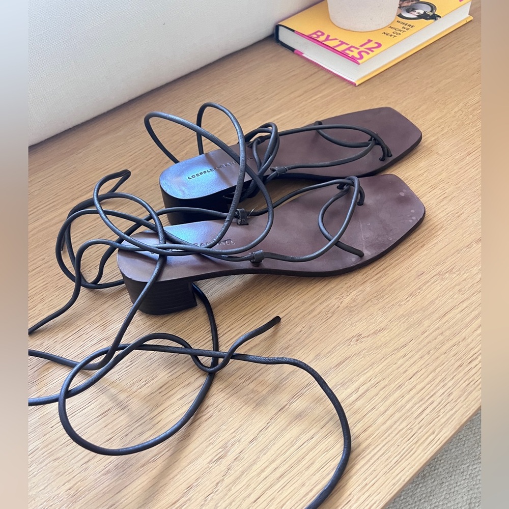 Loeffler Randall Women's Coby Ankle Wrap Heel Sandals